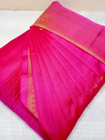 The struggle to drape a saree ends here. This pink one is ready to flaunt.
