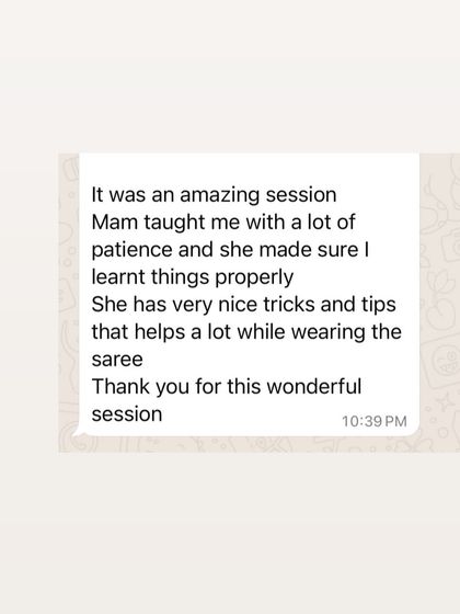 Shikha Agarwal - Personal Saree Draping Classes Words from My Wonderful Students photo 8