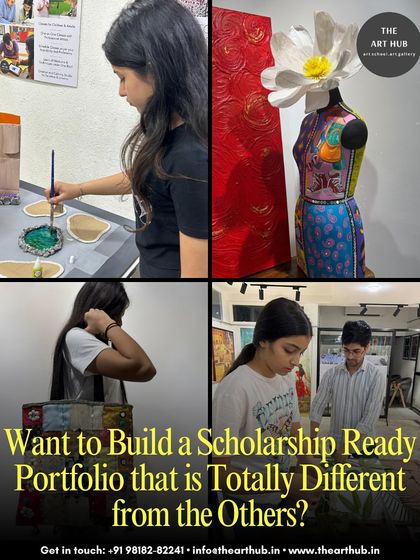 I help students create a portfolio that is completely different from the others. This collage shows the variety of work, from 3D models to fashion concepts, that my students produce for their college applications.