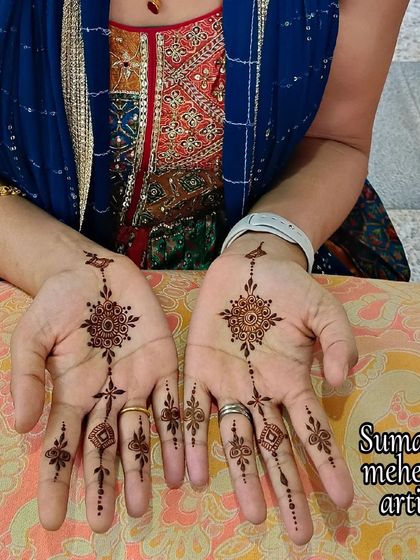 A simple and elegant design for the palm, perfect for any party.