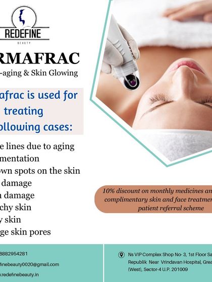 Dermafrac is an advanced treatment for anti-aging and skin glowing. It combines microneedling with simultaneous infusion of serums to target fine lines, pigmentation, sun damage, and large pores.