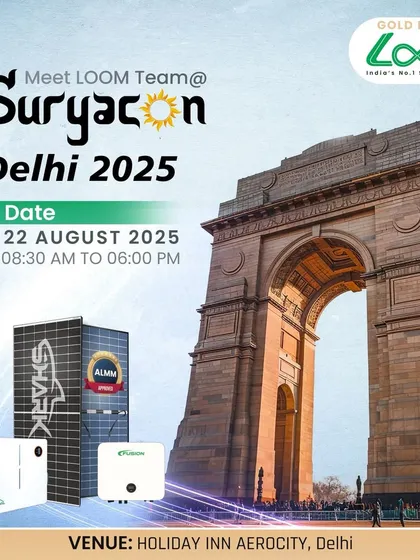 An event poster inviting people to meet my team at Suryacon Delhi 2025, where I participated as a Gold Partner.