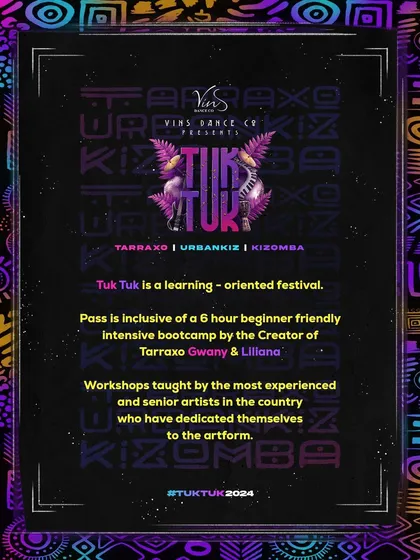 Tuk Tuk is a learning-oriented festival. Your pass includes a 6-hour bootcamp with the creators of Tarraxo.