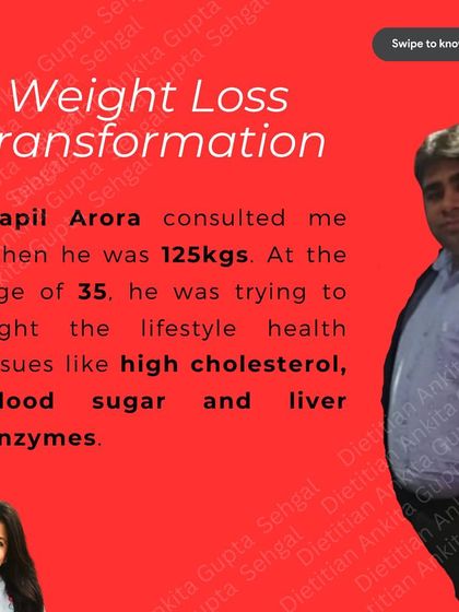 At 125 kgs, Kapil was fighting several lifestyle health issues. This image marks the start of his transformation, where we began the journey to reclaim his health.