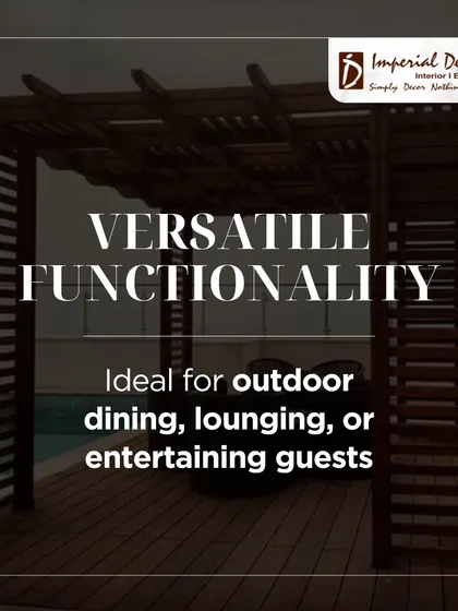 I design pergolas for versatile functionality. This space is now ideal for outdoor dining with family, lounging with a book, or entertaining guests by the poolside.