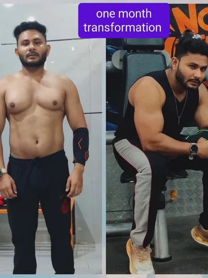 One month into his transformation, this client is already looking stronger and more defined. This is the power of a focused start.