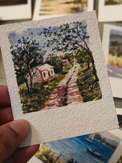 Megha Vinod - Handmade Art & Crafts Miniature Watercolor 'Polaroids' photo 10