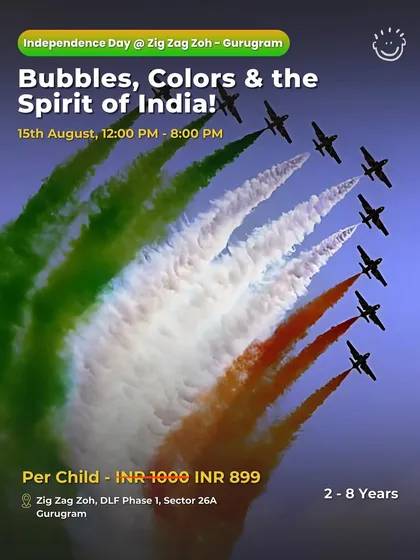 Bubbles, Colors & the Spirit of India! An Independence Day event at Zig Zag Zoh with a unique theme.
