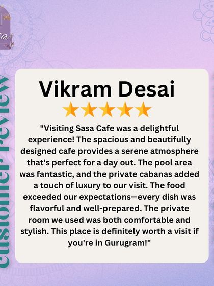 I'm so happy you had a delightful experience, Vikram. Providing a serene atmosphere with a touch of luxury through our pool and cabanas is exactly what I strive for.