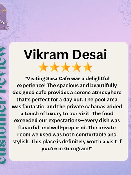I'm so happy you had a delightful experience, Vikram. Providing a serene atmosphere with a touch of luxury through our pool and cabanas is exactly what I strive for.