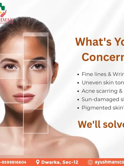 Whether your concern is fine lines, uneven skin tone, acne, sun damage, or pigmentation, we have a solution. This visual represents our commitment to addressing a wide range of skin issues with personalized, effective treatment plans designed by our expert dermatologists.