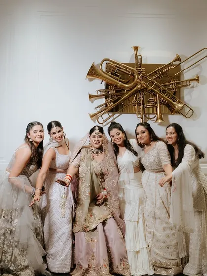 The bride and her glamorous squad. I make sure to capture the fun and friendship of the bride tribe, the support system behind every bride.