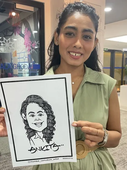 We love capturing the personalities of employees at corporate events. This sketch was a big hit at an office in Mumbai.