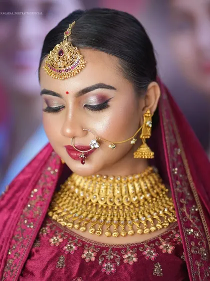 The eyes-closed shot, perfect for showing off the eyeshadow blending.