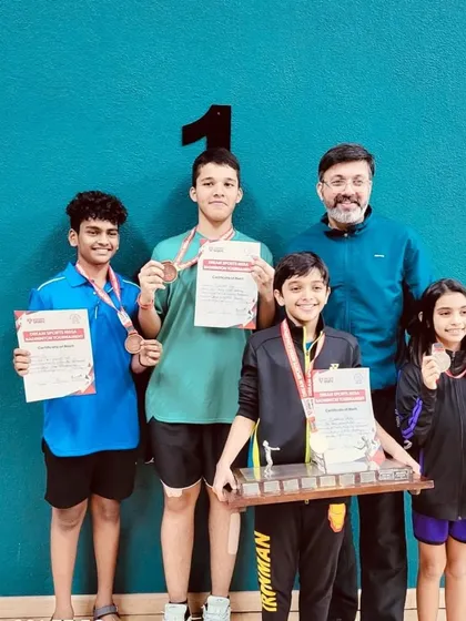 A group shot of our winners at the MSSA Inter-School Badminton Championship 2024. It was a spectacular event for ShuttleCraze, with medals across multiple age groups.
