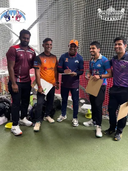 Our coaching team, including Ashok Kadam and Mahesh Sankpal, collaborating with CYCA coaches during the youth trials in Chicago. Teamwork makes the dream work.