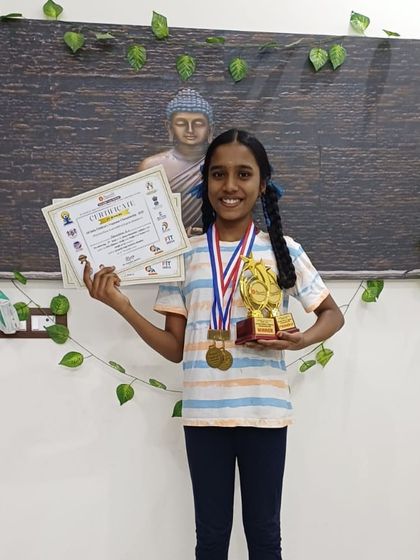 Congratulations to Naveena from Chennai for her outstanding performance, securing 1st Prize in Surya Namaskar and 2nd Prize in Asanas. Her refined practice and consistency are a beautiful example of how passion and perseverance lead to excellence.