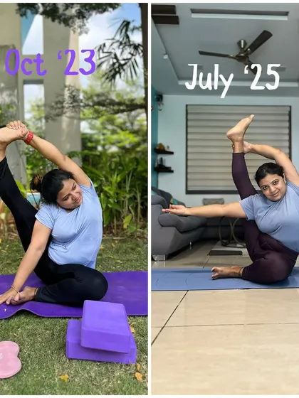Progress is not always linear, but it is always rewarding. This transformation shows how consistent practice over time, focusing on deep contemplation and technique, can lead to incredible breakthroughs in flexibility.