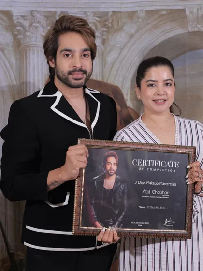 Celebrating the successful completion of our masterclass with another certified artist.