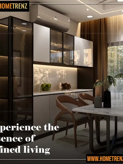 A duplicate image of a refined dining and crockery unit, emphasizing the sleek design and luxury feel.