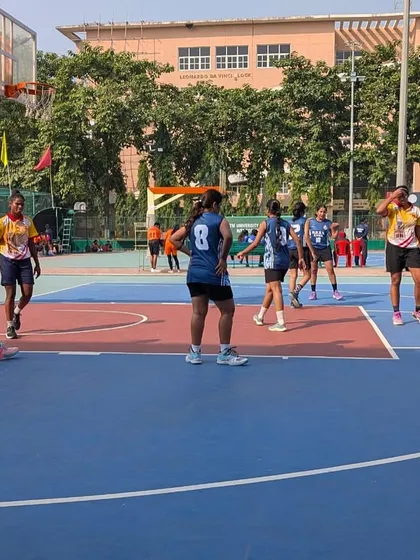 An in-game shot from the West Zone university basketball tournament in Gwalior. As Head Coach for the Mumbai University team, I guide players through intense, competitive matchups like this one.