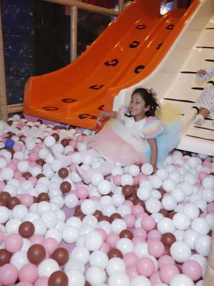 Whoosh! There's nothing like the thrill of sliding into a giant pool of colorful balls. It's one of our most popular attractions and guarantees smiles and giggles every single time.