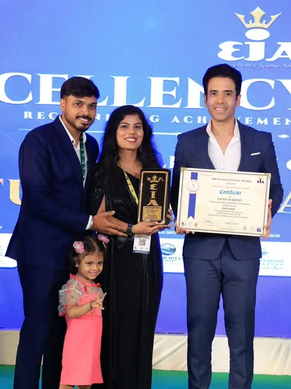 It was an honour for Givan Academy to be recognized for our dedication to education. Here we are, accepting the Excellence in Education award from Bollywood actor Tusshar Kapoor. This motivates us to keep working hard for our students.