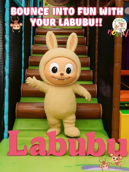Bounce into fun with Labubu! Our friendly characters are always ready to welcome children and guide them toward the next adventure, whether it's climbing the stairs to a new level or sliding into fun.