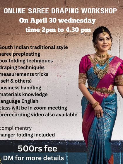 Another example of a workshop flyer, this one for a class in April. I teach year-round.