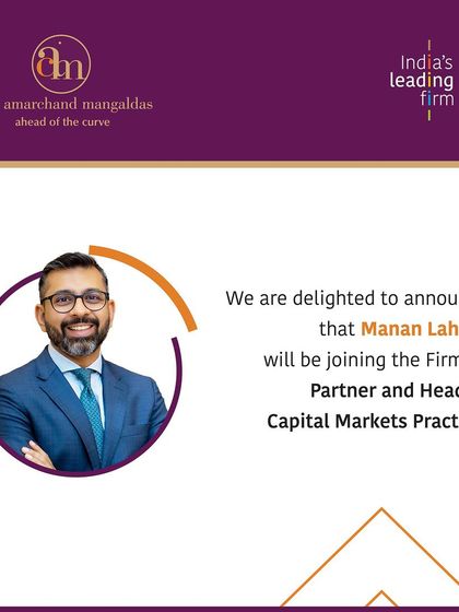 We are thrilled to announce that Manan Lahoty has joined the firm as Partner and Head of our Capital Markets practice, a significant addition to our leadership team.