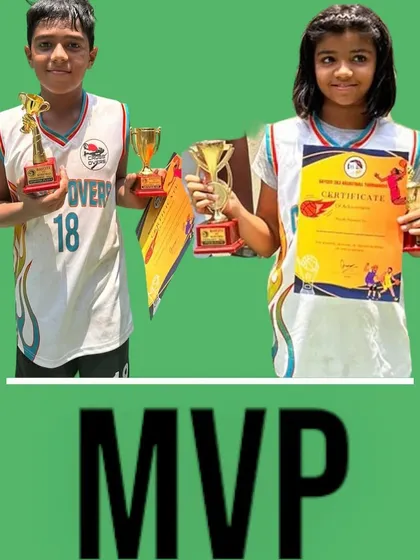 Our U-12 MVP award winners. This image celebrates two of our youngest and most valuable players, proving that greatness isn't born, it's made through hard work.