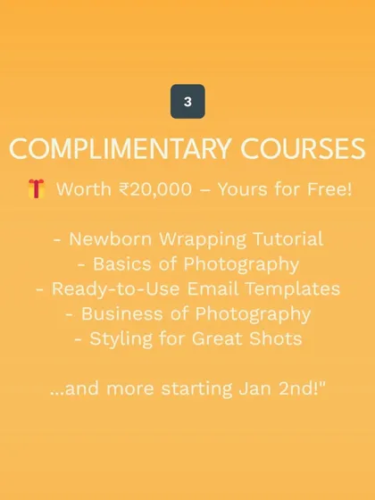 A list of complimentary courses worth ₹20,000 that are included for free with the Inner Circle membership.