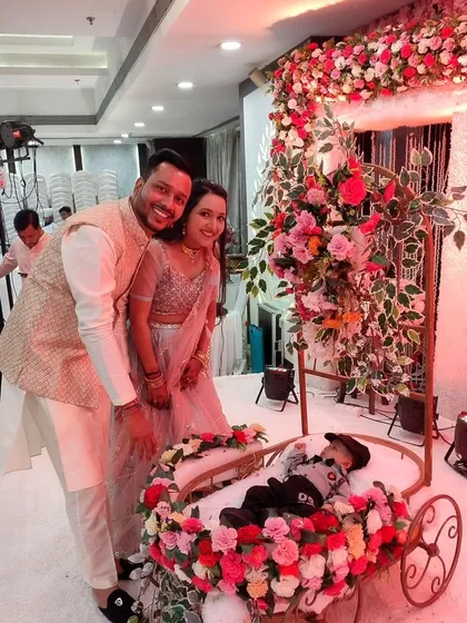 Welcoming the newest family member during a beautiful Naamkaran, or naming ceremony. It’s an honor to host these special events and help introduce the baby to the world.