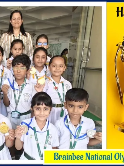 Another group of Handwriting (Group 1) winners from DPS Agra, celebrating their 2024 success.