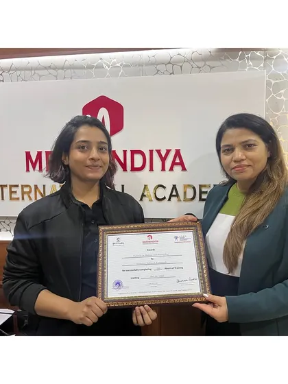 Another successful student completes her training. We are excited to see her thrive in her new career.
