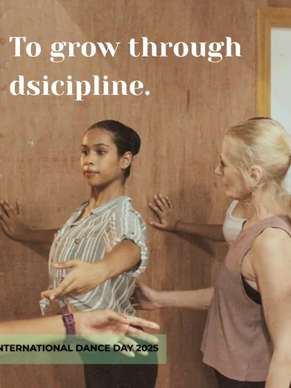 Why do we dance? To grow through discipline. Here, I am working with a student on her posture, a fundamental aspect of our training that builds strength and focus.
