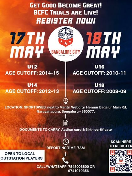 Get ready for our main trial dates. This graphic outlines the specific dates, age cutoffs, and required documents for our U12, U14, U16, and U18 trials.