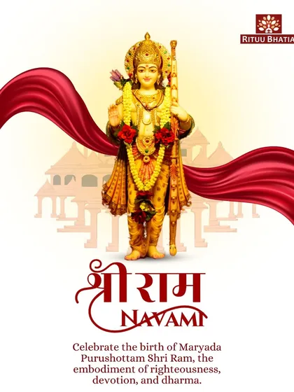 On the divine occasion of Ram Navami, I wish you all blessings of virtue and righteousness. A simple Vaastu tip for today is to light a diya facing east in your prayer space to enhance clarity, peace, and spiritual vibrations in your home.