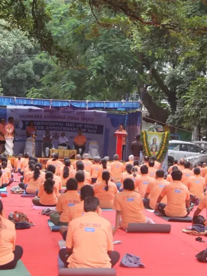 This is our tribe. A snapshot from our International Yoga Day celebration, where hundreds of us gathered to practice as one community. The energy of practicing together in such a large group is something truly special.
