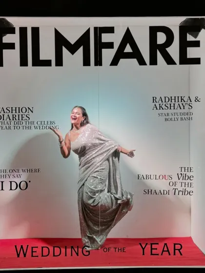 A quirky, fun pose that shows my personality, even at a glamorous wedding event.