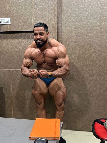 Most muscular pose. This is a classic bodybuilding pose that showcases overall mass and definition.