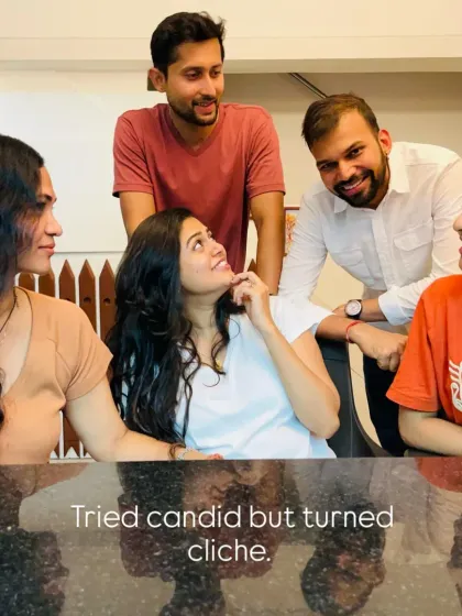 We tried for a candid photo but it turned into a cliché. The fun and laughter we share are what truly define our community.