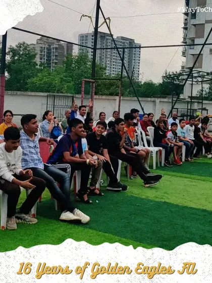 The audience of players and parents at our anniversary event. Their support is the backbone of our academy's success.