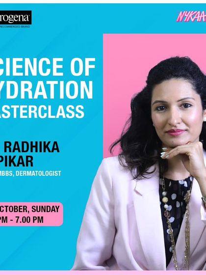 This graphic announced a "Science of Hydration" masterclass I conducted in partnership with Neutrogena and Nykaaland. Educating the public on core skincare principles is a passion of mine.