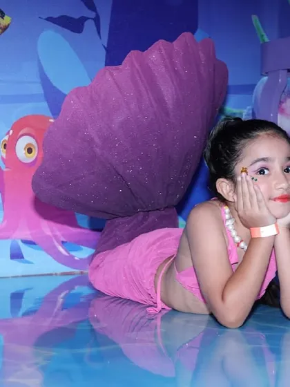 We can create truly unique experiences, like this magical mermaid-themed photoshoot. Our exclusive packages can include special dress-up and photo opportunities in our custom-designed sets.