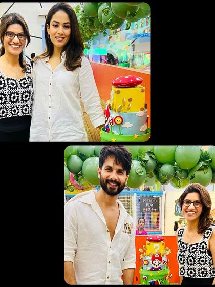 I am so grateful for the long-standing trust from Mira Kapoor and Shahid Kapoor. This photo from their son's Mario-themed birthday party is a reminder of the many celebrations I've been a part of for their family.