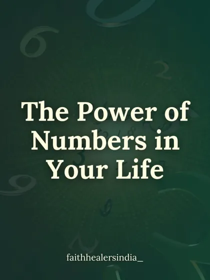 This is a title card for a series on numerology, simply stating "The Power of Numbers in Your Life" to introduce the topic of how numbers influence personality, relationships, and destiny.