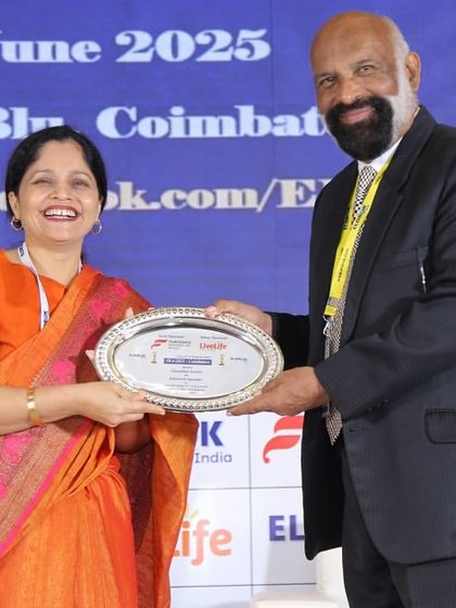 Another moment of honor at the Eldrok Coimbatore Summit. I am proud to be at the forefront of integrating music into education to build student confidence and intelligence.