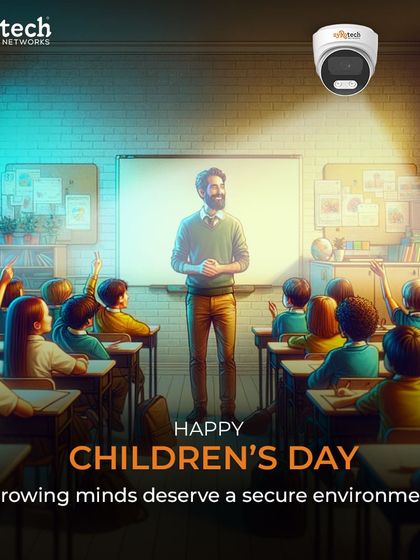 On Children's Day, we highlight the importance of safety in schools. Our CCTV cameras help create a secure environment where growing minds can learn and play.