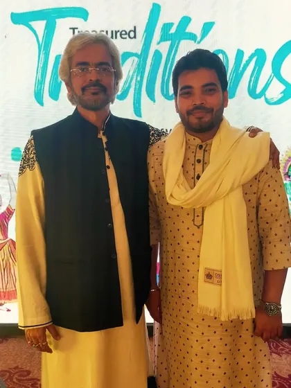 With Sarod Maestro Pandit Debojyoti Bose ji after our performance for the 16th Finance Commission of West Bengal. I am always grateful for his guidance.